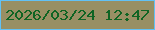 文字の大きさ：5、枠の色：62c1f5、背景の色：988f64、文字の色：0f6423 無料ブログパーツのブログ時計