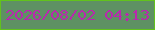 文字の大きさ：5、枠の色：62c21c、背景の色：5e9163、文字の色：b928ae 無料ブログパーツのブログ時計