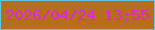 文字の大きさ：2、枠の色：62c4e2、背景の色：b66e1d、文字の色：e128d9 無料ブログパーツのブログ時計