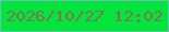 文字の大きさ：1、枠の色：62c5ac、背景の色：03e43c、文字の色：797951 無料ブログパーツのブログ時計
