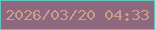 文字の大きさ：5、枠の色：62c5bc、背景の色：8d687e、文字の色：cd9d8a 無料ブログパーツのブログ時計
