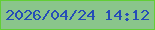 文字の大きさ：5、枠の色：62ce36、背景の色：8ac58b、文字の色：254db7 無料ブログパーツのブログ時計