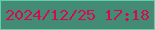 文字の大きさ：2、枠の色：62ceac、背景の色：438b74、文字の色：d30b4f 無料ブログパーツのブログ時計