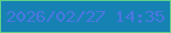 文字の大きさ：3、枠の色：62cf89、背景の色：1582b3、文字の色：4d76e2 無料ブログパーツのブログ時計