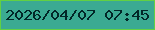 文字の大きさ：4、枠の色：62d043、背景の色：3baa92、文字の色：022727 無料ブログパーツのブログ時計