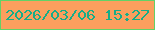 文字の大きさ：1、枠の色：62d167、背景の色：fb9f5e、文字の色：16ad89 無料ブログパーツのブログ時計