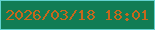 文字の大きさ：5、枠の色：62d2cf、背景の色：117d54、文字の色：c7671c 無料ブログパーツのブログ時計