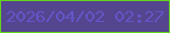 文字の大きさ：5、枠の色：62d419、背景の色：55458e、文字の色：6355c8 無料ブログパーツのブログ時計