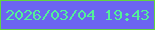 文字の大きさ：3、枠の色：62d53f、背景の色：6c64f1、文字の色：53f099 無料ブログパーツのブログ時計