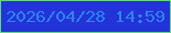 文字の大きさ：5、枠の色：62d683、背景の色：2234d7、文字の色：3180f1 無料ブログパーツのブログ時計