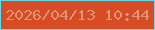 文字の大きさ：5、枠の色：62d9e7、背景の色：d74c25、文字の色：de9574 無料ブログパーツのブログ時計