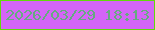 文字の大きさ：5、枠の色：62da0a、背景の色：d465f7、文字の色：65ac80 無料ブログパーツのブログ時計