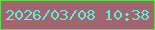 文字の大きさ：1、枠の色：62da4f、背景の色：a16570、文字の色：61eed6 無料ブログパーツのブログ時計