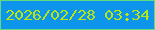 文字の大きさ：4、枠の色：62da80、背景の色：0d95ec、文字の色：b8e611 無料ブログパーツのブログ時計