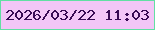 文字の大きさ：5、枠の色：62dfa3、背景の色：f3c6f7、文字の色：390b54 無料ブログパーツのブログ時計