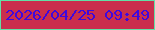 文字の大きさ：5、枠の色：62e0a6、背景の色：ca2e4d、文字の色：3f08dd 無料ブログパーツのブログ時計