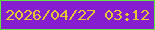 文字の大きさ：1、枠の色：62e642、背景の色：861dcf、文字の色：e1c931 無料ブログパーツのブログ時計