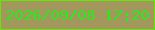 文字の大きさ：3、枠の色：62e707、背景の色：a3975e、文字の色：29eb1a 無料ブログパーツのブログ時計
