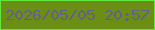 文字の大きさ：1、枠の色：62e73e、背景の色：6b8e15、文字の色：645e8a 無料ブログパーツのブログ時計