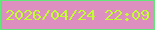 文字の大きさ：4、枠の色：62e77b、背景の色：dd90c0、文字の色：c2fc33 無料ブログパーツのブログ時計