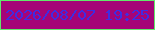 文字の大きさ：1、枠の色：62e86b、背景の色：a50477、文字の色：3e2ce3 無料ブログパーツのブログ時計