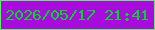 文字の大きさ：1、枠の色：62ed6a、背景の色：a70cdc、文字の色：00d926 無料ブログパーツのブログ時計