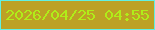 文字の大きさ：5、枠の色：62f0e2、背景の色：bda125、文字の色：b0ed19 無料ブログパーツのブログ時計