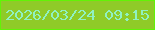 文字の大きさ：1、枠の色：62f307、背景の色：8fcb28、文字の色：90f1c2 無料ブログパーツのブログ時計