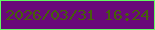 文字の大きさ：5、枠の色：62fa63、背景の色：690979、文字の色：455f0a 無料ブログパーツのブログ時計