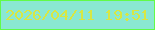 文字の大きさ：5、枠の色：62fb48、背景の色：8ae8d2、文字の色：d8e742 無料ブログパーツのブログ時計