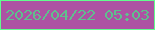 文字の大きさ：4、枠の色：62fc8e、背景の色：ad52a3、文字の色：5fbf8d 無料ブログパーツのブログ時計