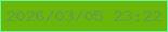 文字の大きさ：3、枠の色：62fc9d、背景の色：6bb60b、文字の色：619e44 無料ブログパーツのブログ時計