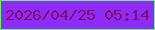 文字の大きさ：4、枠の色：62fd5e、背景の色：8e2bfa、文字の色：7d1167 無料ブログパーツのブログ時計