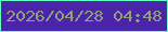 文字の大きさ：4、枠の色：62fec2、背景の色：4a24a9、文字の色：959e7b 無料ブログパーツのブログ時計