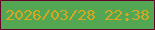 文字の大きさ：1、枠の色：63032a、背景の色：53a652、文字の色：d7a721 無料ブログパーツのブログ時計