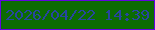 文字の大きさ：3、枠の色：6303e0、背景の色：0c6b03、文字の色：2745a0 無料ブログパーツのブログ時計