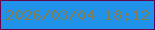 文字の大きさ：5、枠の色：63044c、背景の色：2092ea、文字の色：807f5a 無料ブログパーツのブログ時計
