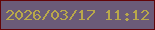 文字の大きさ：4、枠の色：630509、背景の色：6b5b78、文字の色：b9a84b 無料ブログパーツのブログ時計