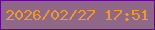 文字の大きさ：2、枠の色：63088e、背景の色：906887、文字の色：ee982e 無料ブログパーツのブログ時計