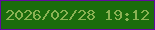 文字の大きさ：5、枠の色：63099f、背景の色：1b6c0c、文字の色：8ab253 無料ブログパーツのブログ時計