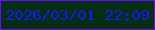文字の大きさ：2、枠の色：630cfe、背景の色：052f10、文字の色：1715fd 無料ブログパーツのブログ時計