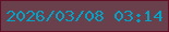 文字の大きさ：4、枠の色：630f25、背景の色：6a404c、文字の色：02a3c4 無料ブログパーツのブログ時計