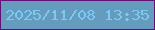 文字の大きさ：4、枠の色：630f73、背景の色：659bbc、文字の色：7bcaf5 無料ブログパーツのブログ時計