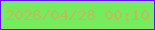 文字の大きさ：4、枠の色：630ff2、背景の色：74ec5d、文字の色：bdbc5b 無料ブログパーツのブログ時計
