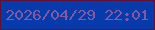 文字の大きさ：5、枠の色：631034、背景の色：073aaa、文字の色：805ba4 無料ブログパーツのブログ時計