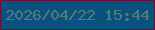 文字の大きさ：1、枠の色：63113d、背景の色：09527f、文字の色：507d7b 無料ブログパーツのブログ時計