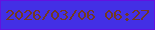 文字の大きさ：5、枠の色：6311e0、背景の色：432fe5、文字の色：723922 無料ブログパーツのブログ時計