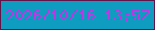 文字の大きさ：4、枠の色：631347、背景の色：0e9cc0、文字の色：bd36e4 無料ブログパーツのブログ時計