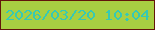 文字の大きさ：1、枠の色：63150b、背景の色：a8cf42、文字の色：36c9b5 無料ブログパーツのブログ時計