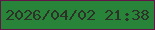 文字の大きさ：5、枠の色：63154a、背景の色：278439、文字の色：2d3127 無料ブログパーツのブログ時計